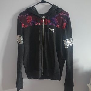 VS pink zip up sweatshirt